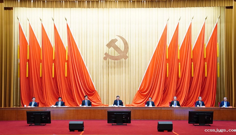 2月20日，党史学习教育动员大会在北京召开。中共中央总书记、国家主席、中央军委主席习近平出席会议并发表重要讲话。新华社记者 翟健岚 摄